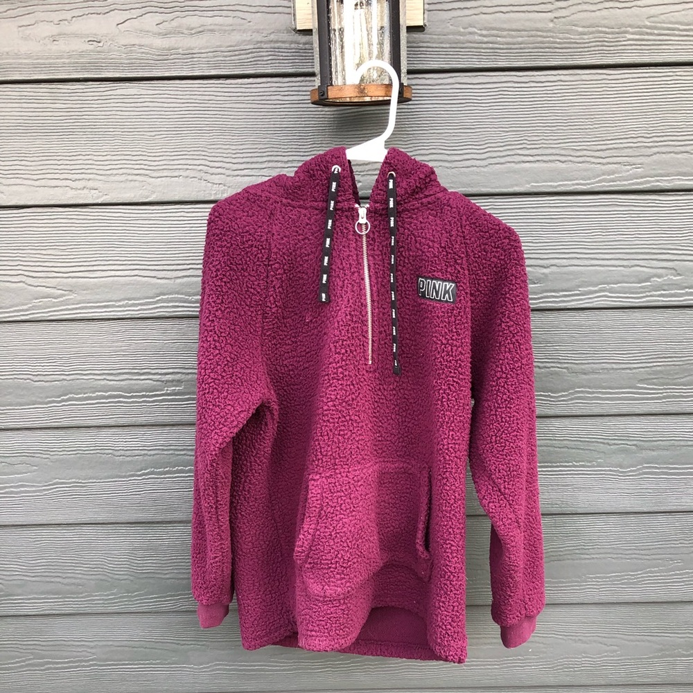 Pink Sherpa hoodie